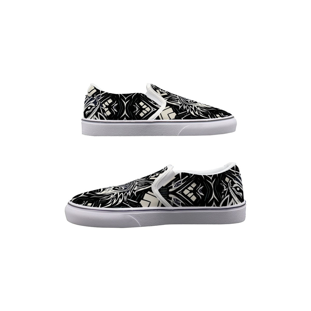 Wolf Pack Diamond Mind Men's Slip On Sneakers