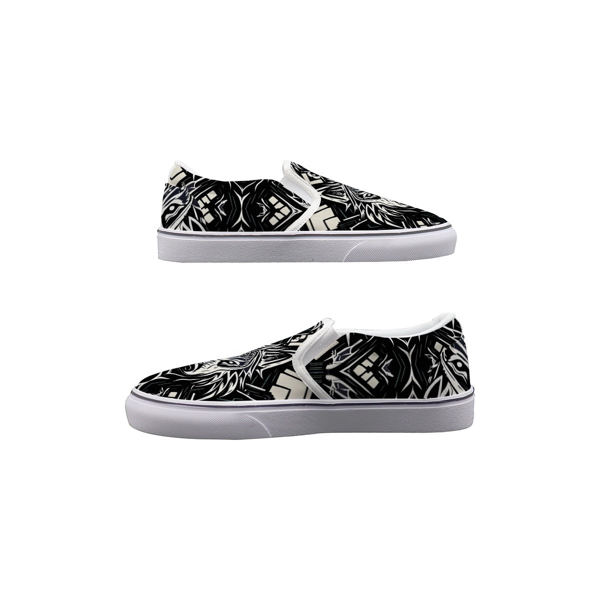 Wolf Pack Diamond Mind Men's Slip On Sneakers