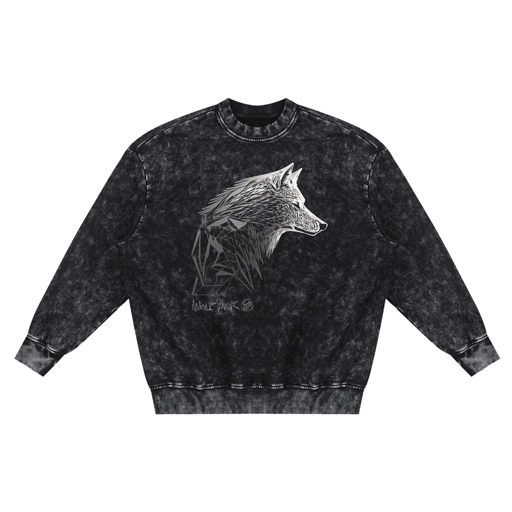 Snow Washed Hand-Frayed Sweatshirt